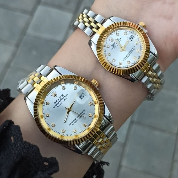 ست ساعت مچی عقربه ای زنانه و مردانه مدل دیت جاست 2