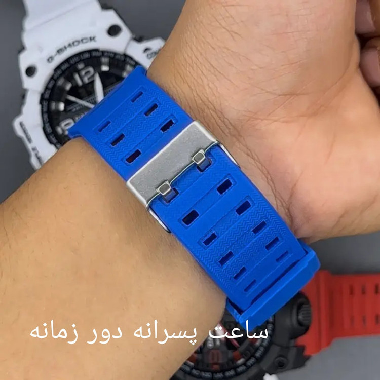 ساعت مچی عقربهای کوارتز پسرانه مدل دو زمانه کرنوگراف بند پیو کد d