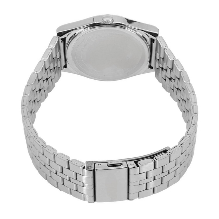 ساعت مچی عقربهای کوارتز مردانه مدل کلاسیک بند استیل بافت ریز کد 2