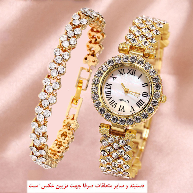ساعت مچی عقربه ای زنانه مدل دیاموند کد full negin t1