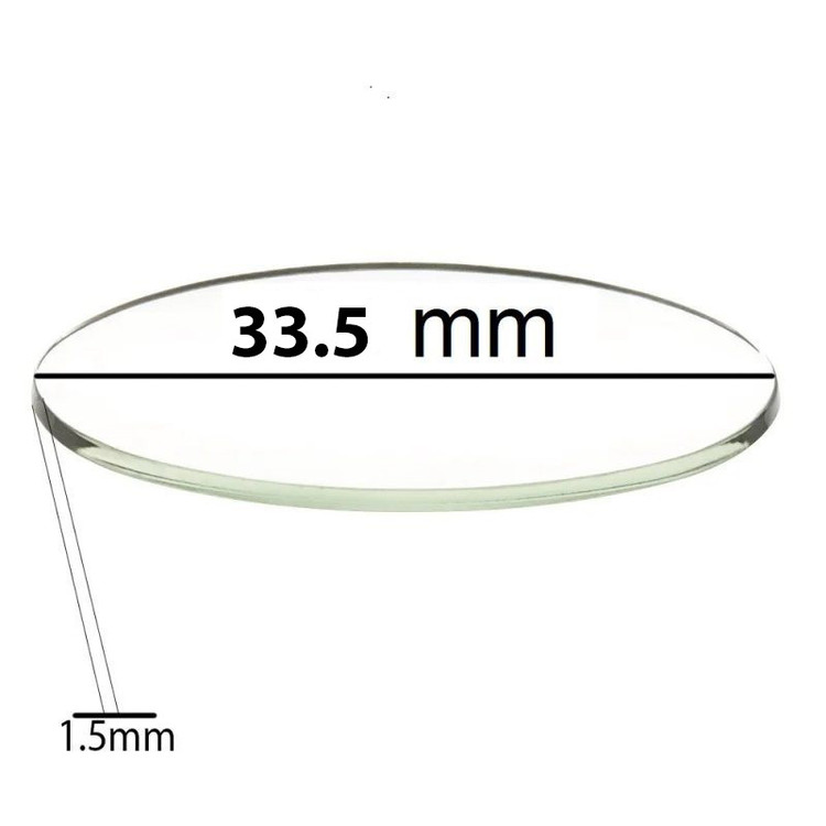شیشه ساعت مچی مدل 33.5 mm