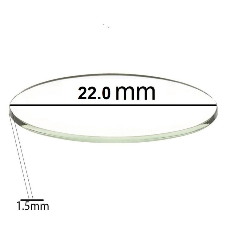شیشه ساعت مچی مدل 22.0 mm