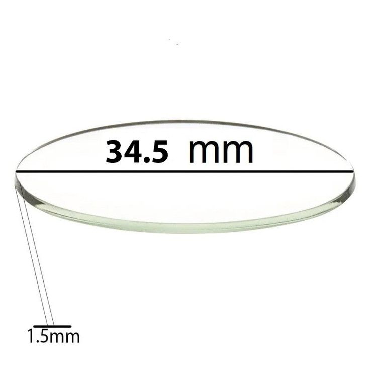 شیشه ساعت مچی مدل 34.5 mm