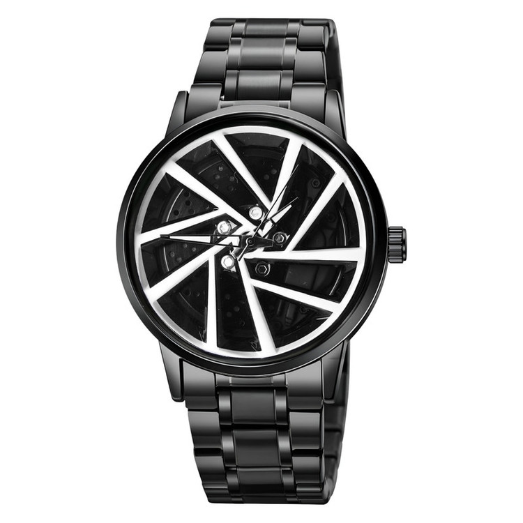 ساعت مچی عقربهای کوارتز مردانه مدل اسپرت صفحه رینگ چرخان کد F