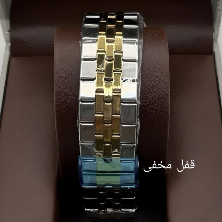 ساعت مچی عقربهای کوارتز مردانه بین باند مدل کلاسیک اسپرت دی جاست بند استیل صفحه طرحدار کد BN6