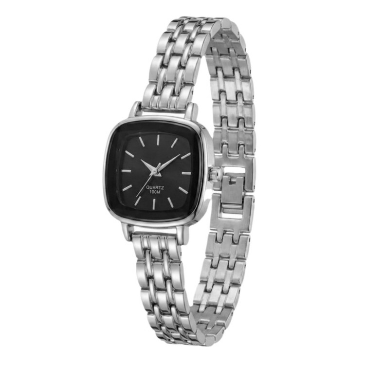 ساعت مچی عقربهای کوارتز زنانه مدل کلاسیک لوکس بند دستبندی کد E004