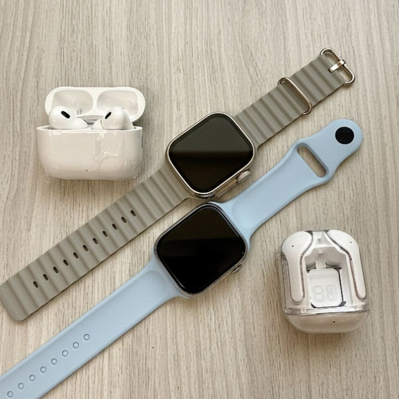 ساعت هوشمند 49 میلی متری اوکپو مدل 7Watch Straps با 7 بند سیلیکونی به همراه هدفون