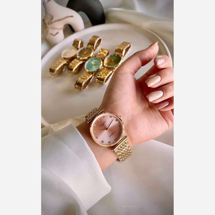 ساعت مچی زنانه اورجینال لونجین بند استیل رنگ ثابت ضد اب کیفیت بینظیر LONGINES