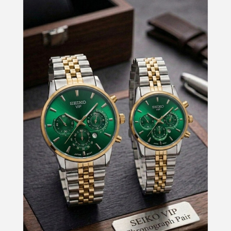 ساعت مچی زنانه ومردانه سیکو وی ای پی رنگ ثابت دارای روزشمار کیفیت عالی SEIKO