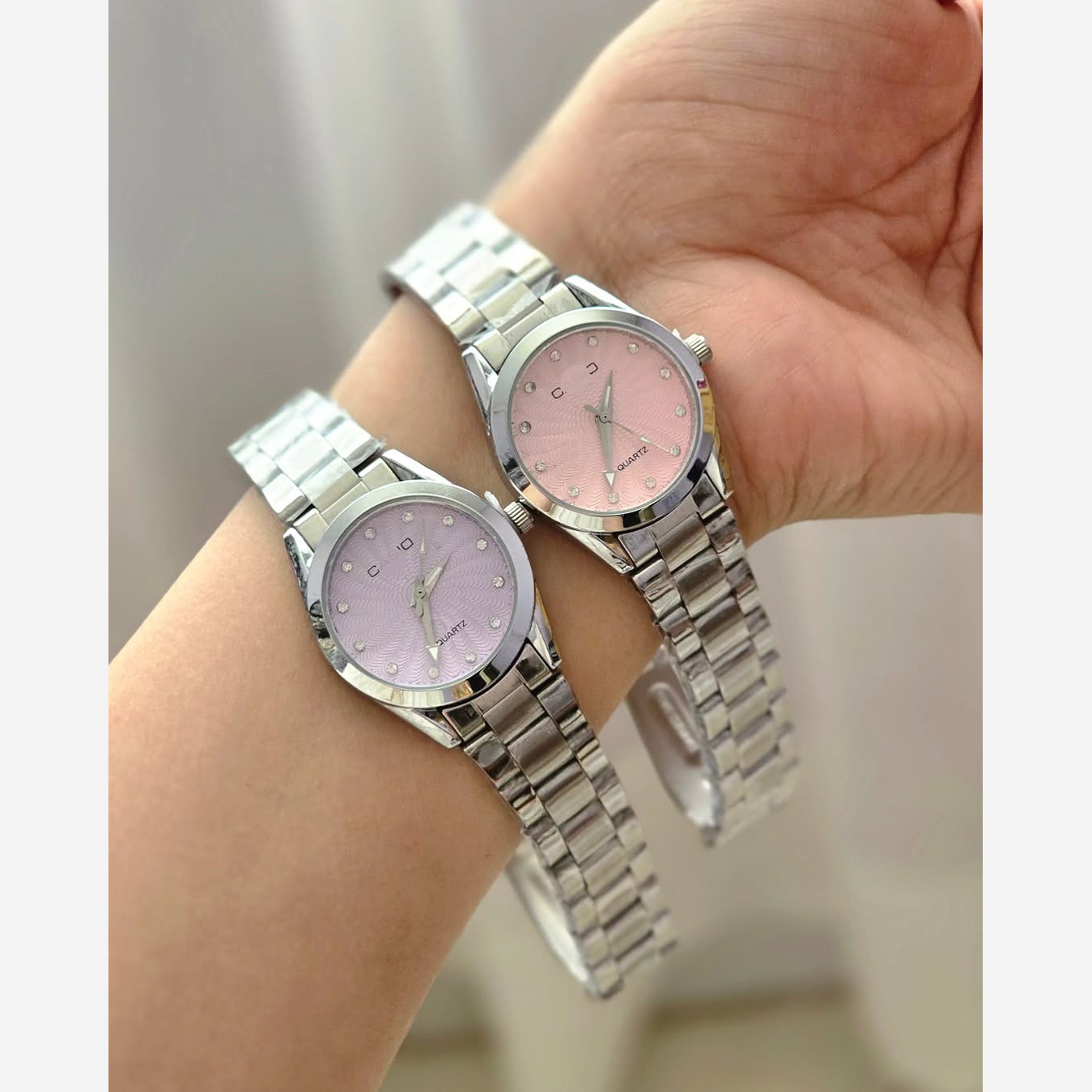 ساعت کاسیو casio بند استیل نقره ای صفحه نمایش سفید رنگ بندی کامل