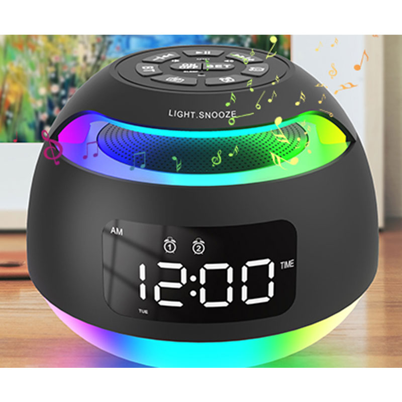 ساعت رومیزی اسپیکردار مدل LED MUSIC CLOCK PT-6809BW
