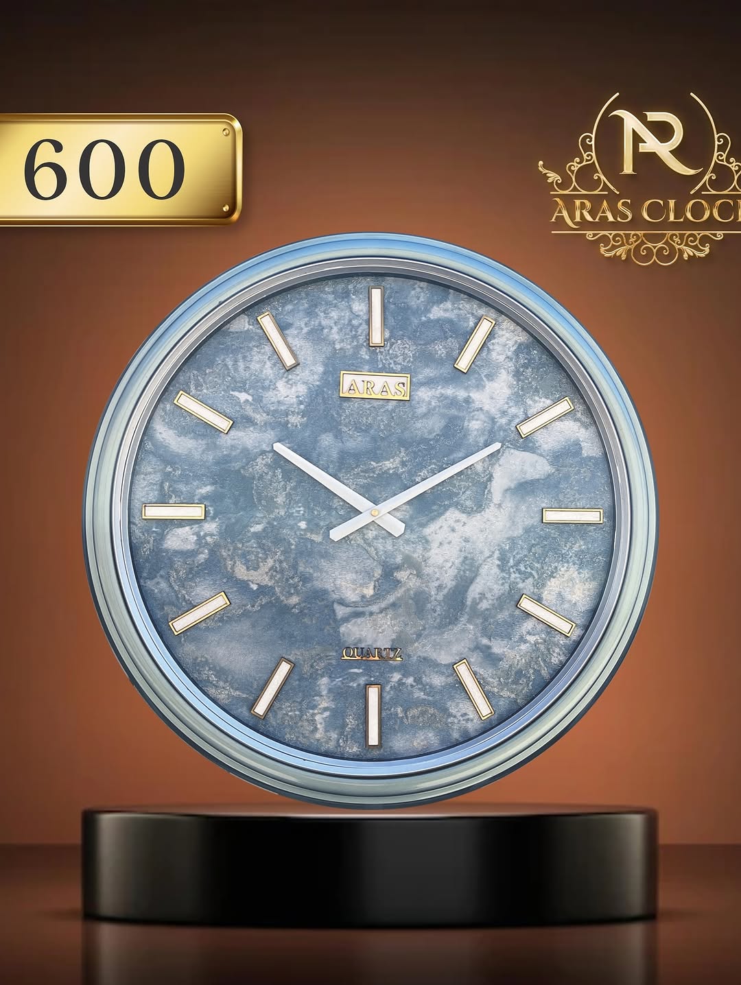 ساعت دیواری ارس مدل زینک سایز 60 سانتیمتر
