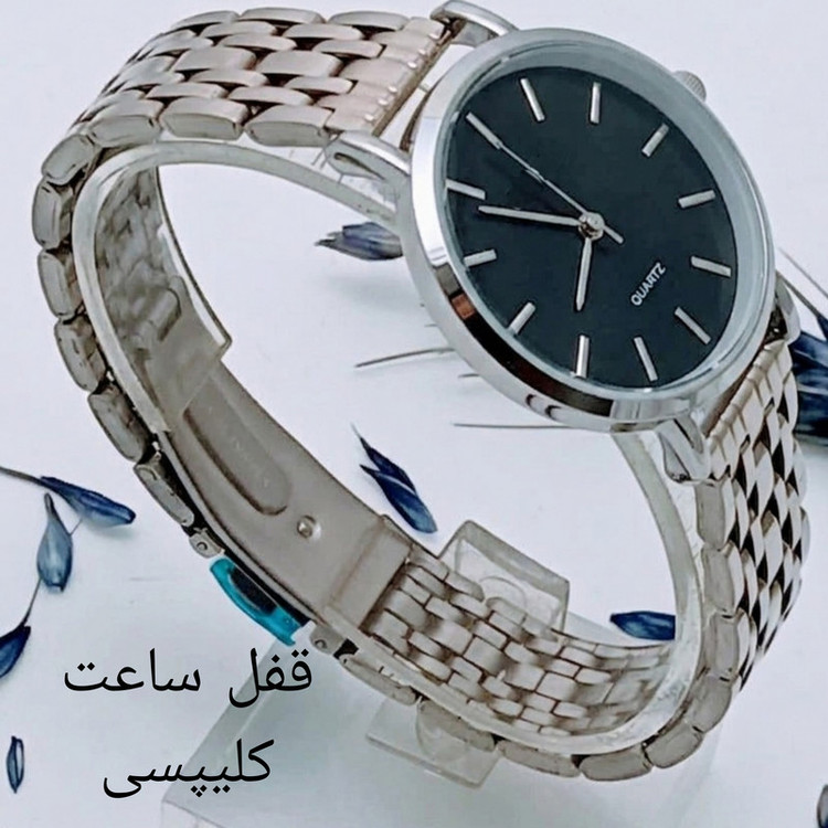 ساعت مچی عقربهای مردانه کوارتز مدل لوکس کلاسیک بند طرح بافت کد C02