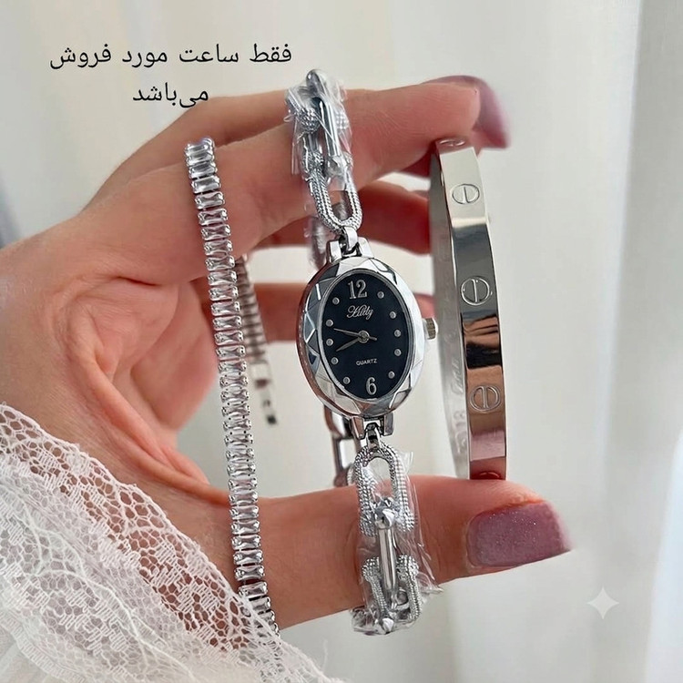 ساعت عقربهای زنانه هایدی مدل لوکس مینیمال بند دستبندی کد HD 002